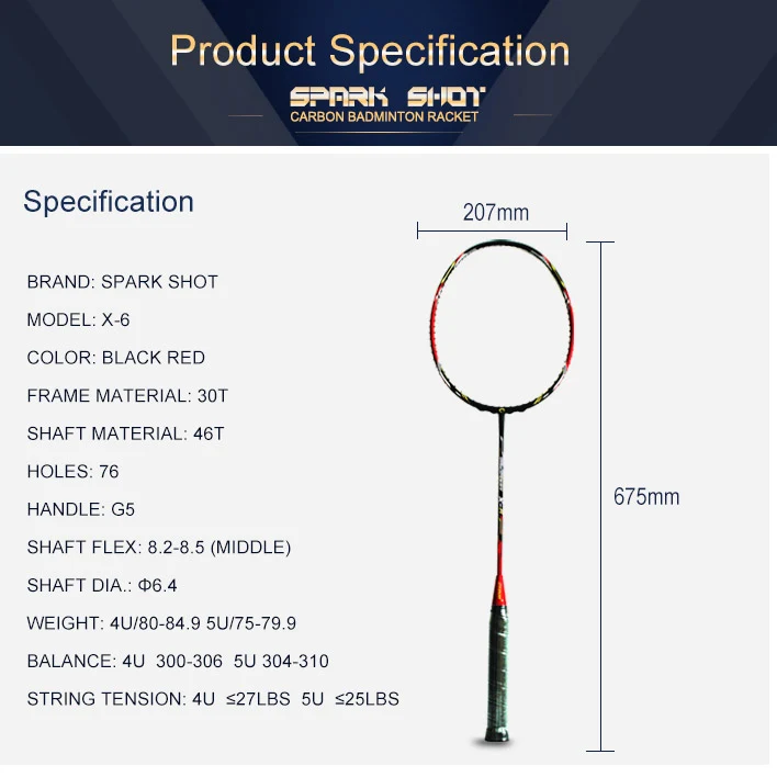 Cây vợt cầu lông carbon mô đun cao với trục 6,4mm: sức mạnh và độ chính xác trong mỗi lần xoay